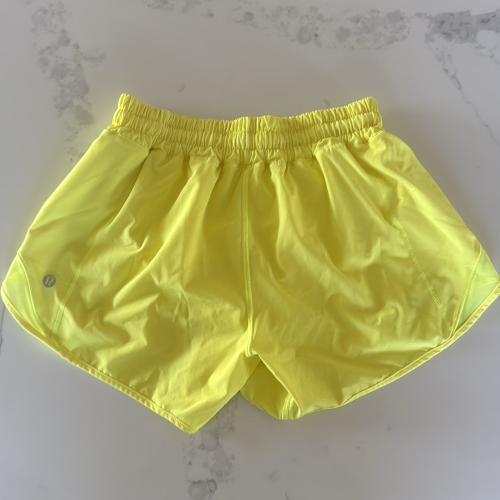 Women’s Lululemon Neon Yellow Athletic Shorts size 2